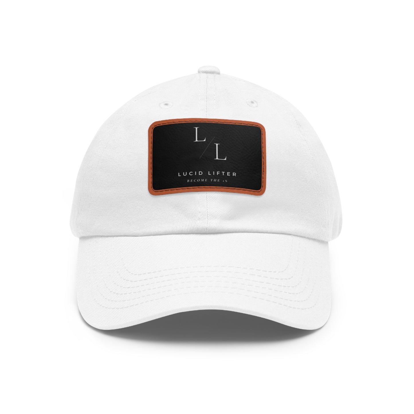 Dad Hat with Leather Patch (Rectangle)