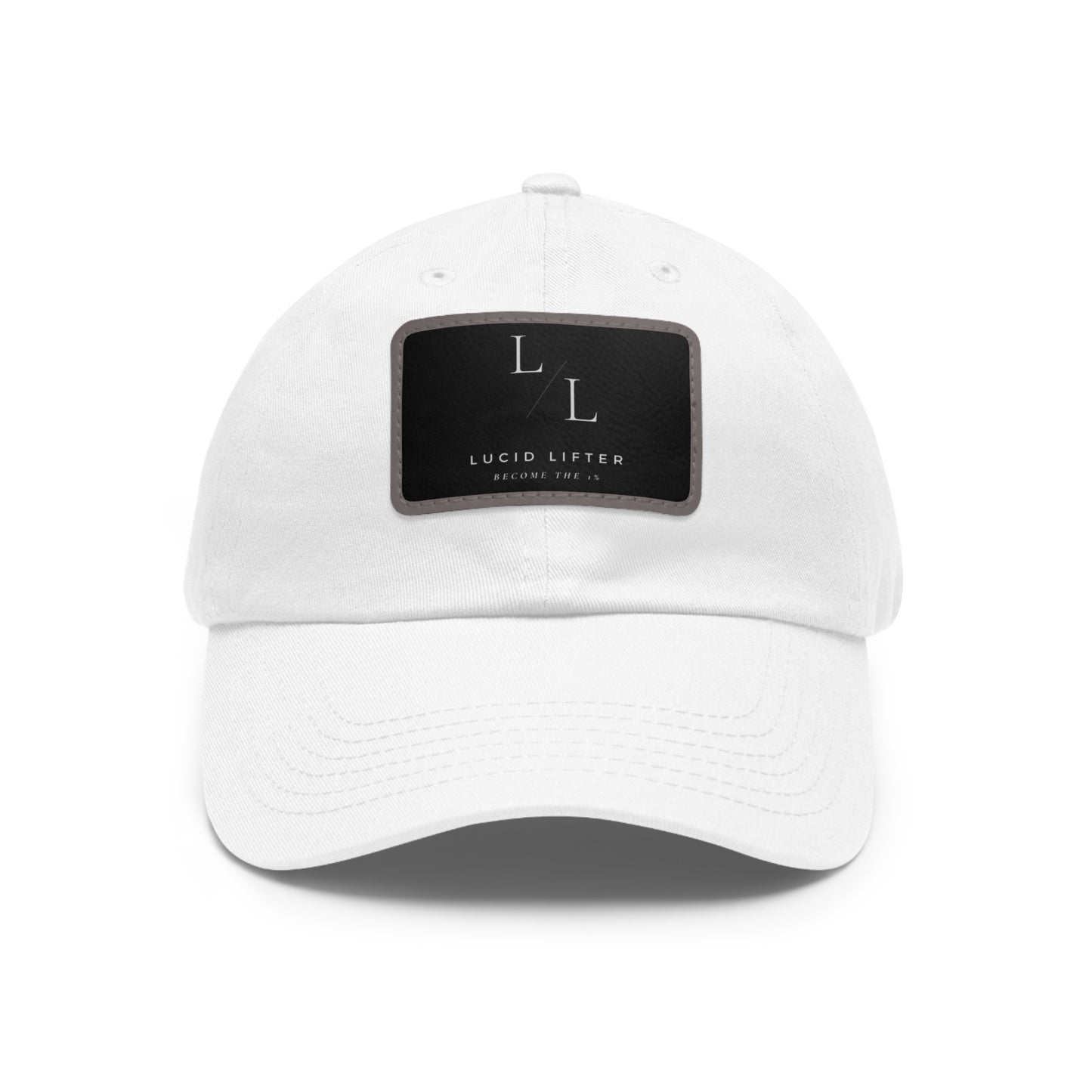 Dad Hat with Leather Patch (Rectangle)