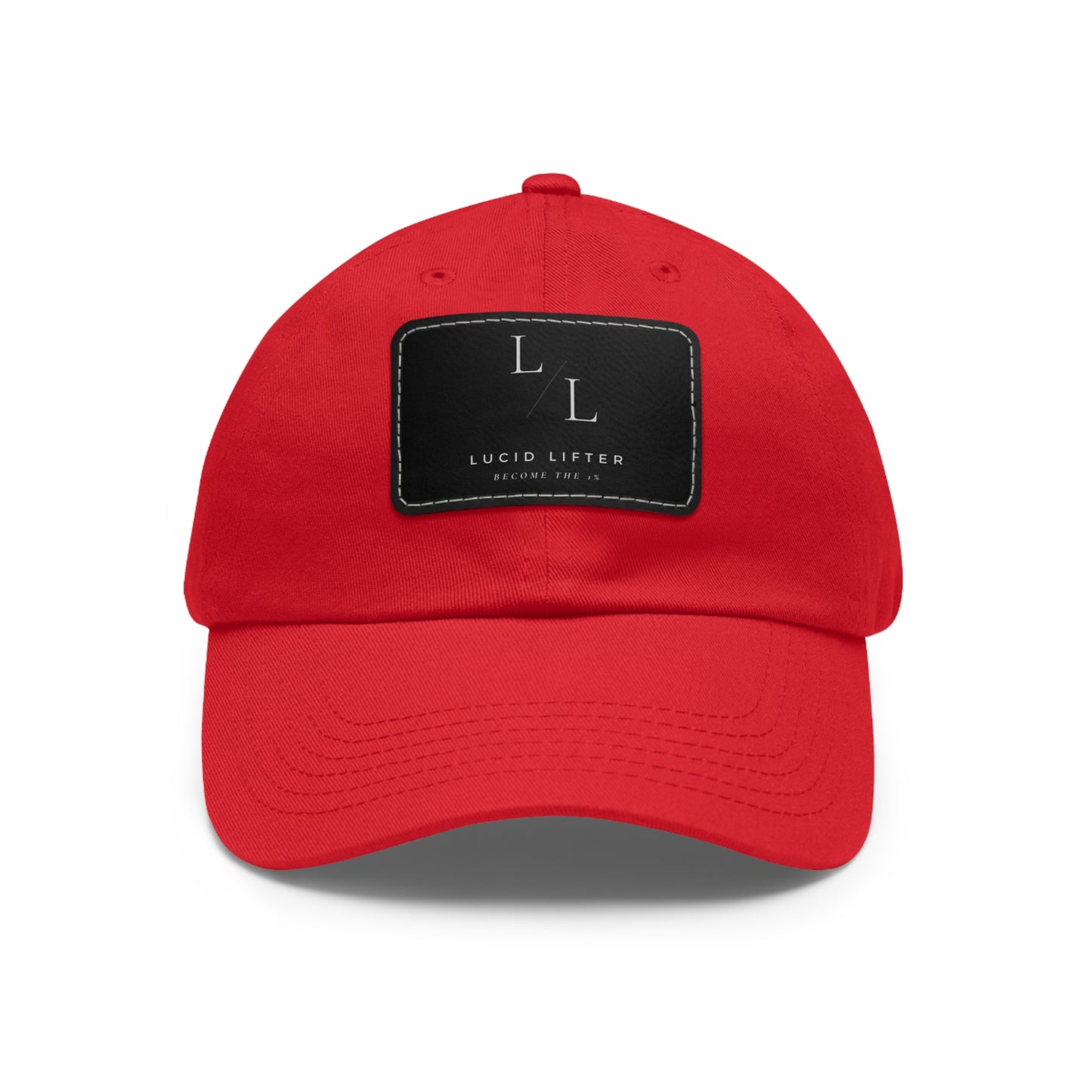 Dad Hat with Leather Patch (Rectangle)