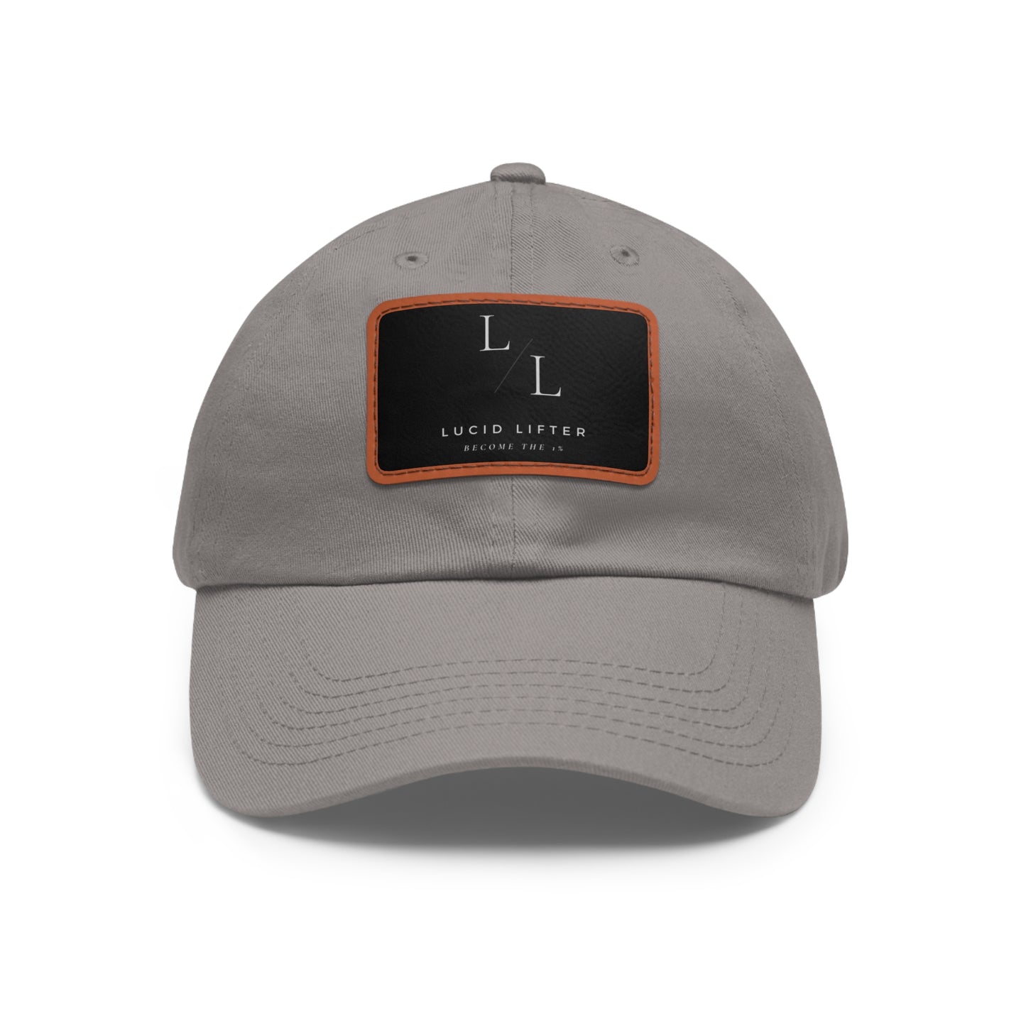 Dad Hat with Leather Patch (Rectangle)