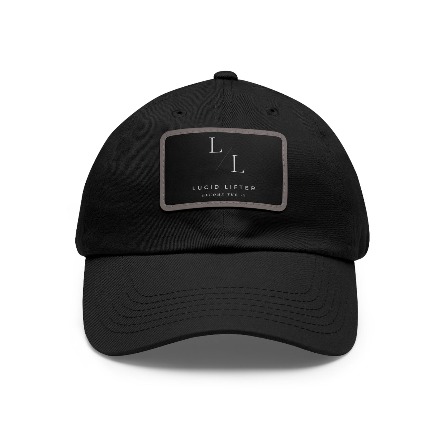 Dad Hat with Leather Patch (Rectangle)